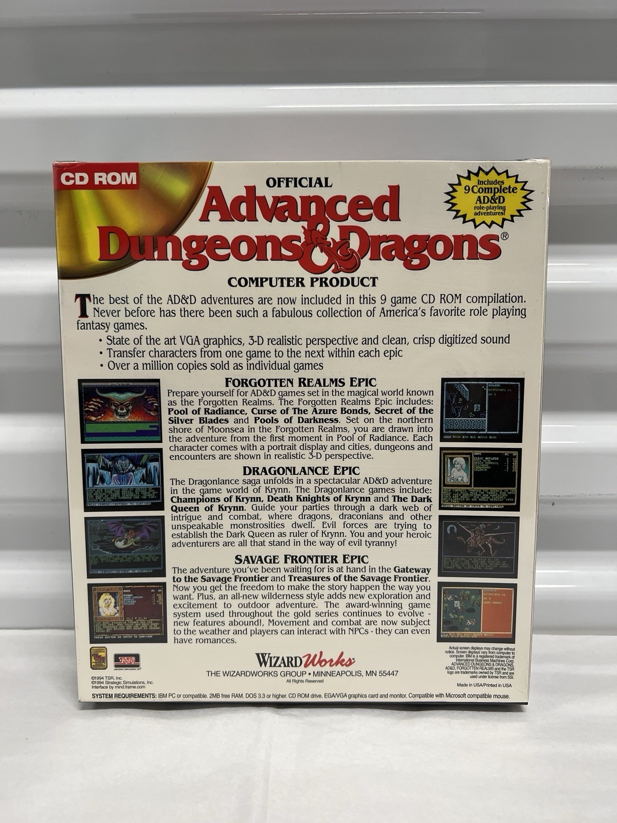 AD&D Collector’s Edition 9 Games PC Big Box (1994) Factory Sealed