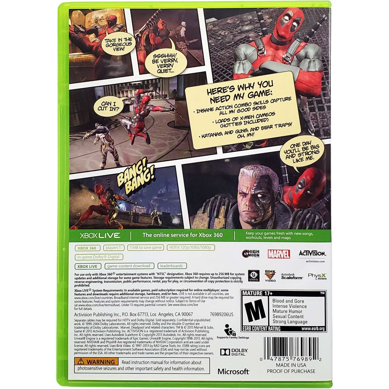 Deadpool – Microsoft Xbox 360 Tested 1Y Guarantee