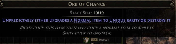 800x Orb of chance Path of Exile 2 Return of the Ancients League POE 2