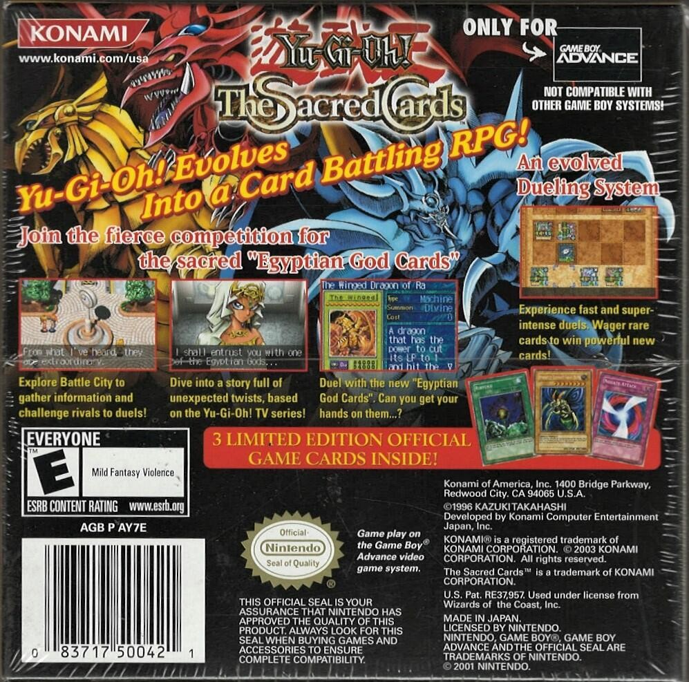Yu-Gi-Oh: Sacred Card GBA, (Brand New Factory Sealed US Version)
