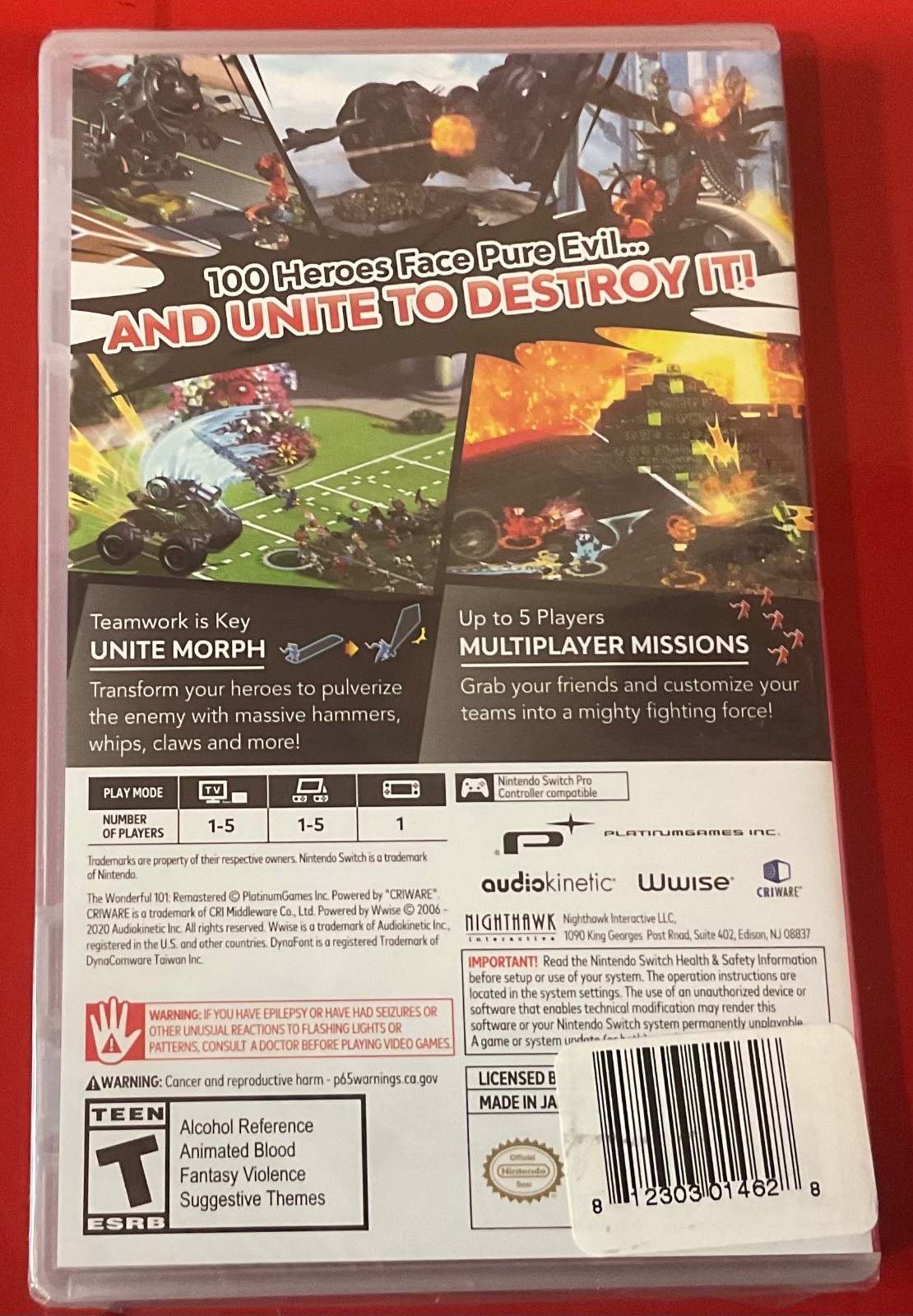 Switch – The Wonderful 101 Remastered – Brand New & Sealed