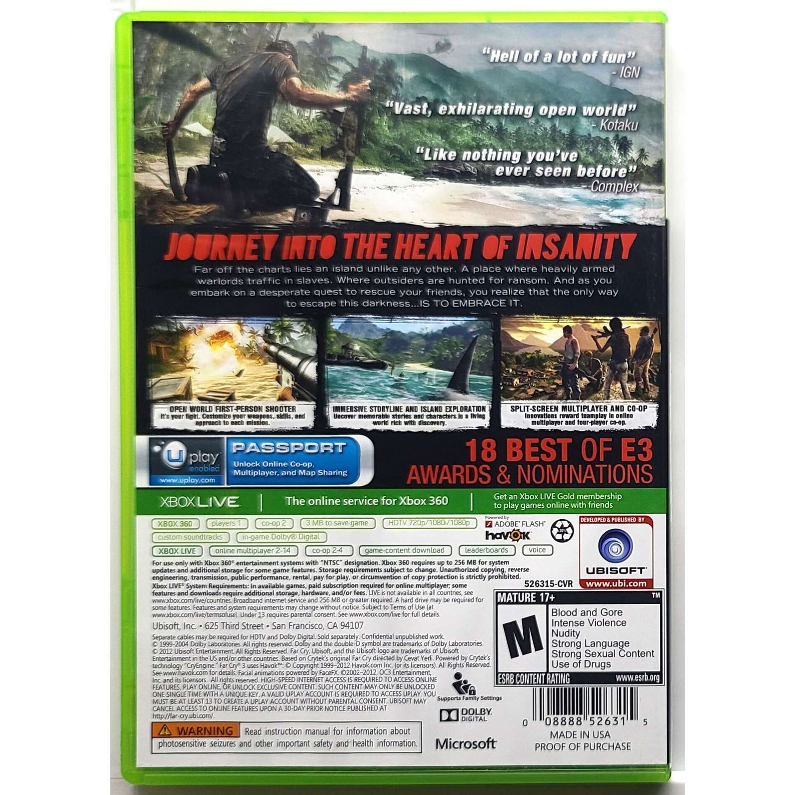 Far Cry 3 – Microsoft Xbox 360 Pristine Authentic Tested Game 180 Day Guarantee