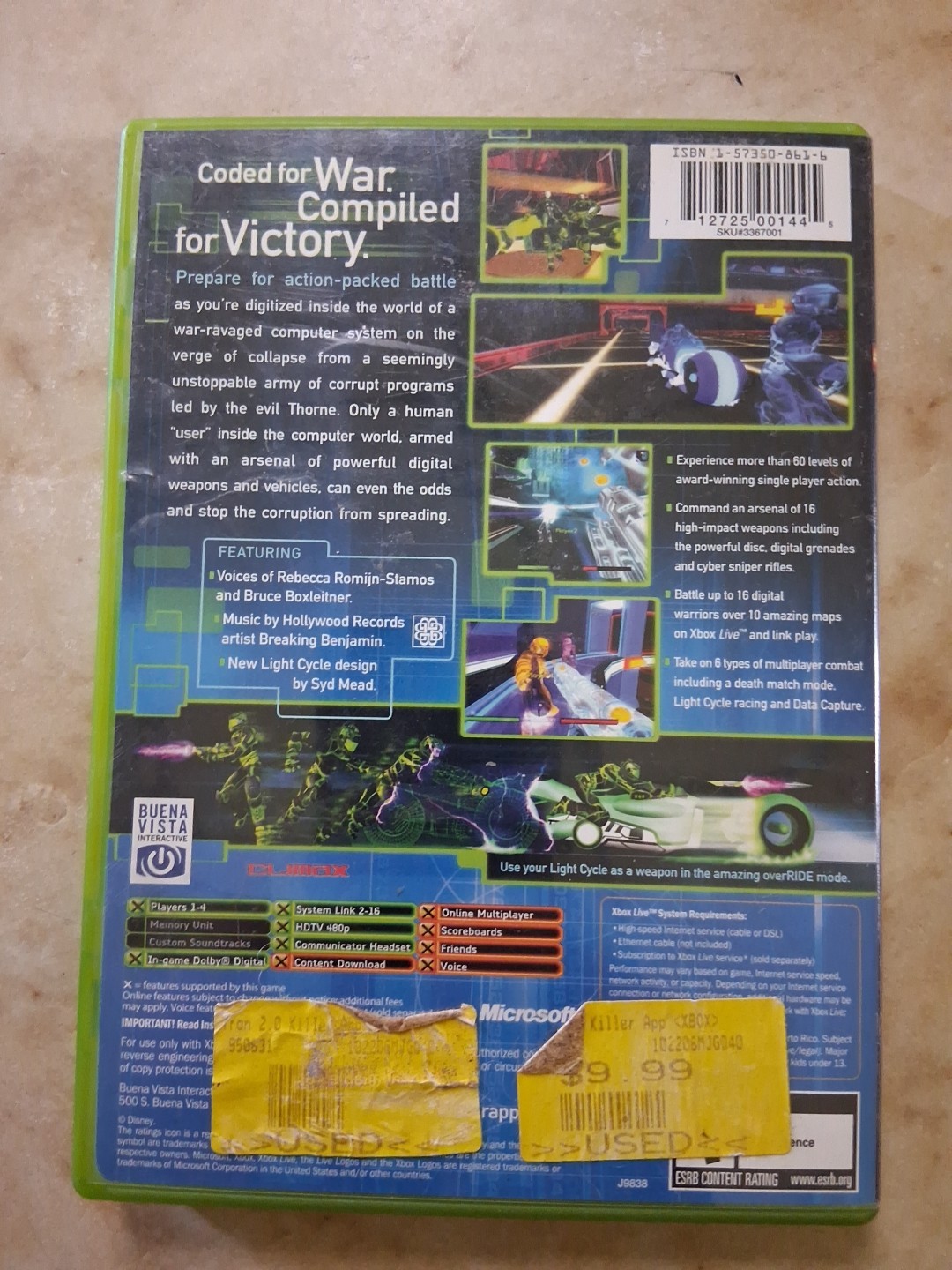 Tron 2.0: Killer App Microsoft Xbox 2004 CIB