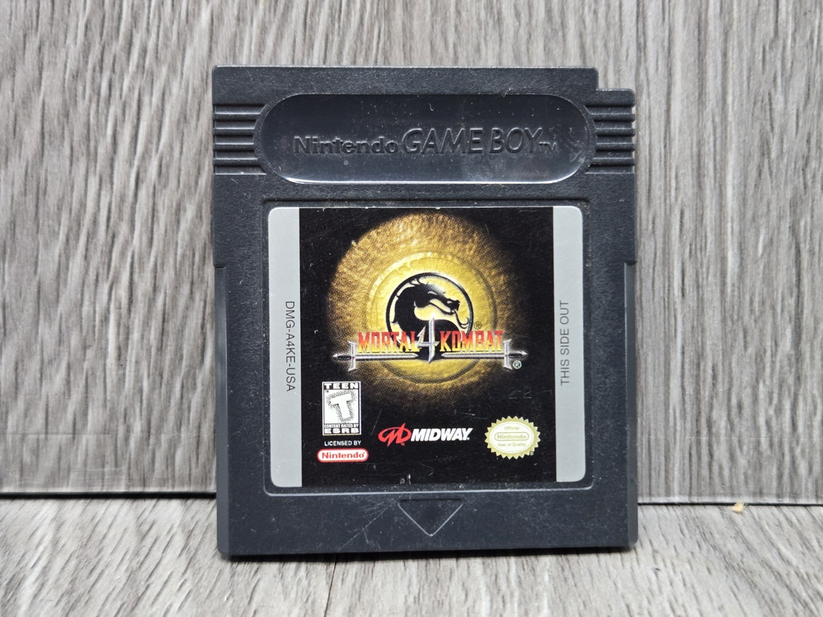 Mortal Kombat 4 Nintendo Gameboy Video Game – GB Black Cartridge