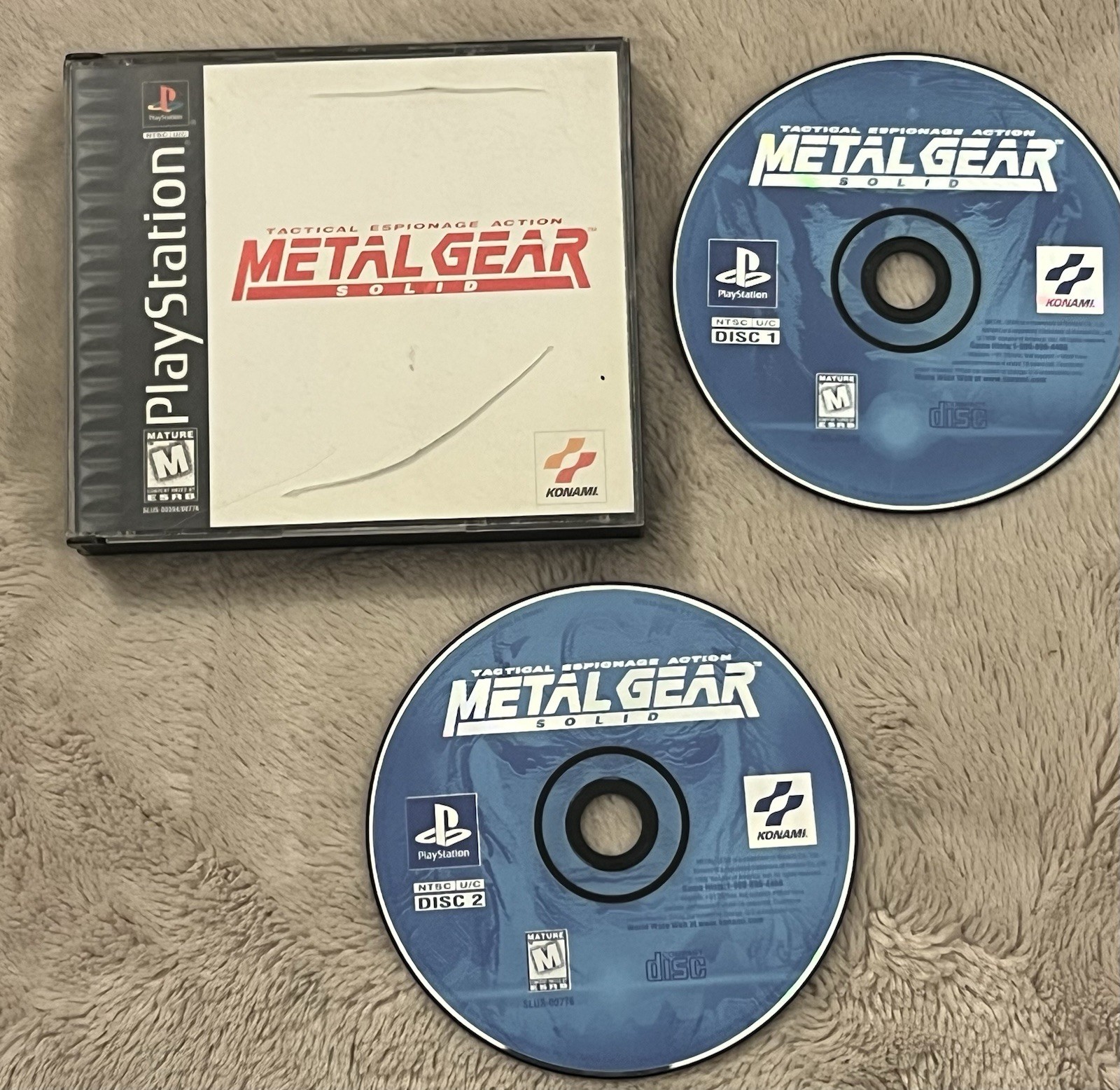 Metal Gear Solid (Sony PlayStation 1, PS1 1998) Black Label No Manual Tested