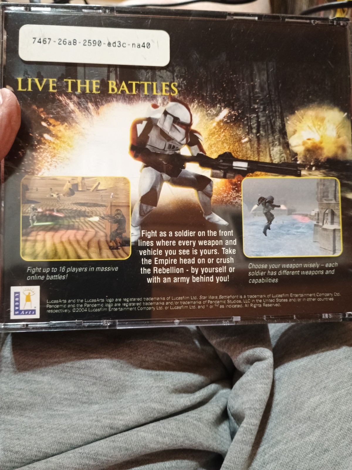 Star Wars: Battlefront (PC, 2004) Complete 3 Discs Free Shipping X Condition!