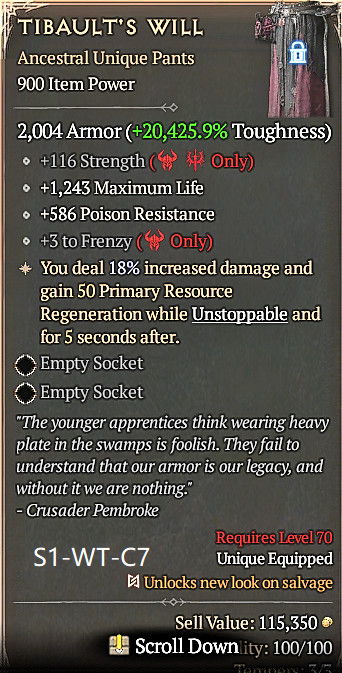 🔥 Diablo 4 Season 14 🔥 Tibault’s Will 1GA/ 4GA