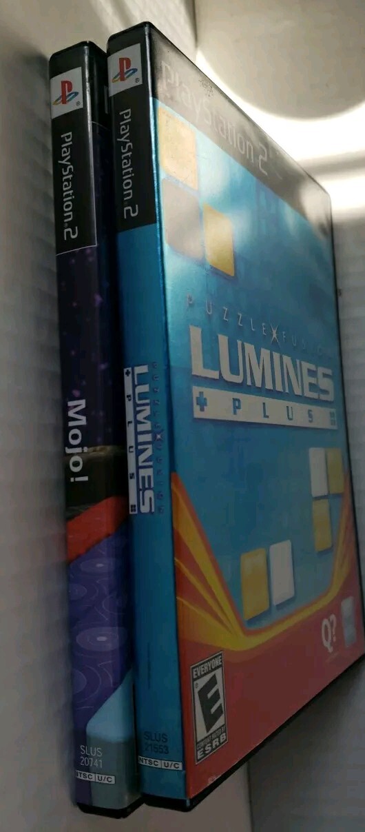 PlayStation 2 Combo – Lumines & Mojo Pre-Owned Both CIB Read Description