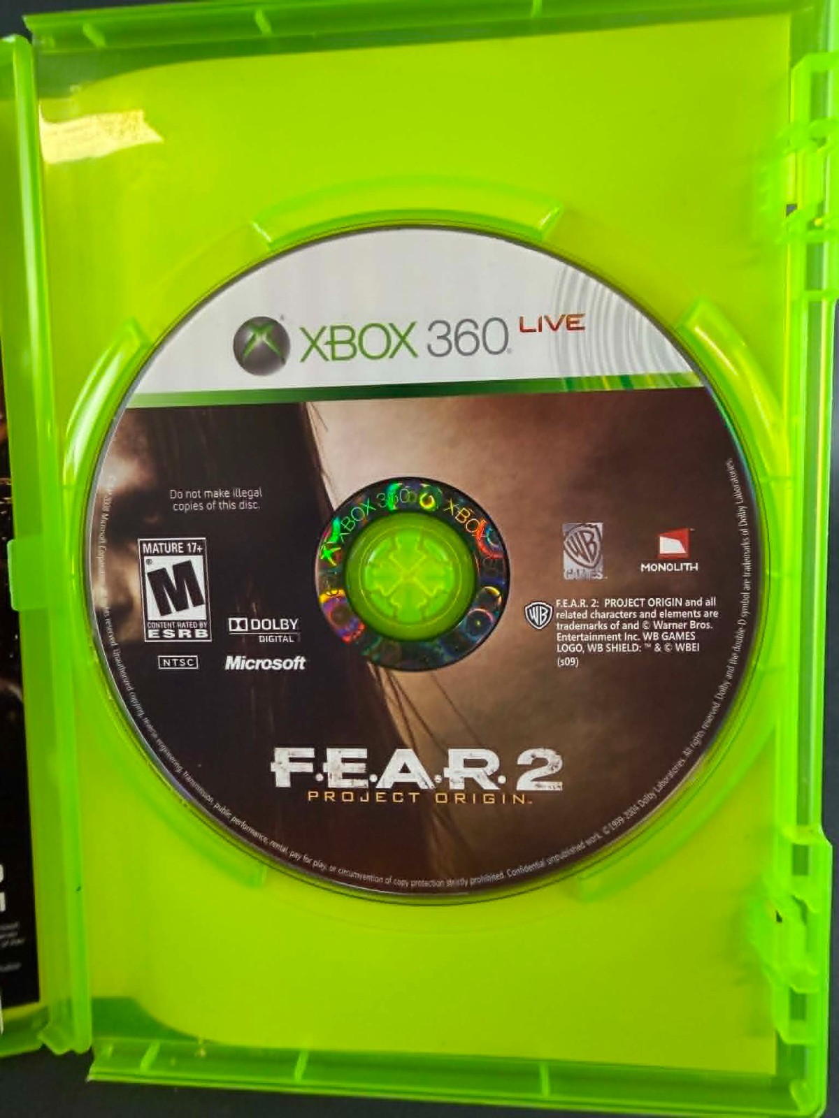 Microsoft Xbox 360-F.E.A.R. 2: Project Origin Complete CIB-Complete
