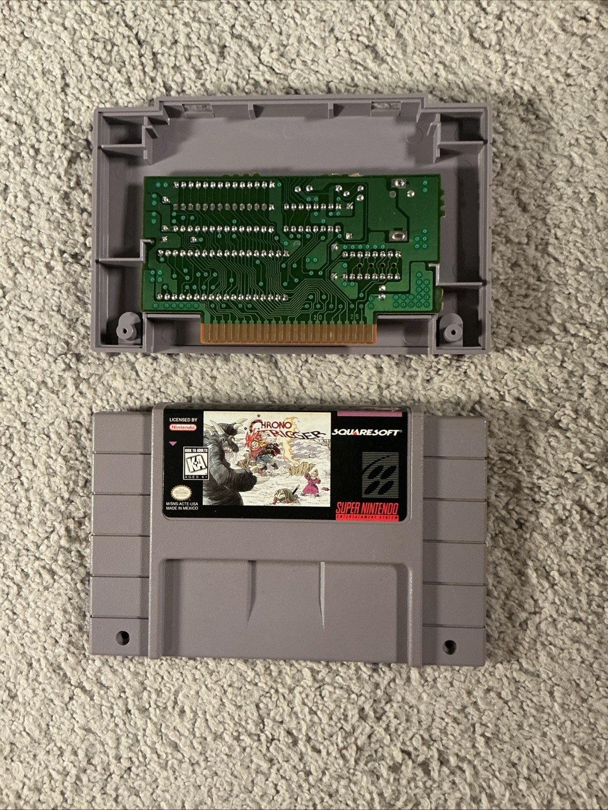 Chrono Trigger SNES Super Nintendo Authentic Video Game CIB – No Orange Poster