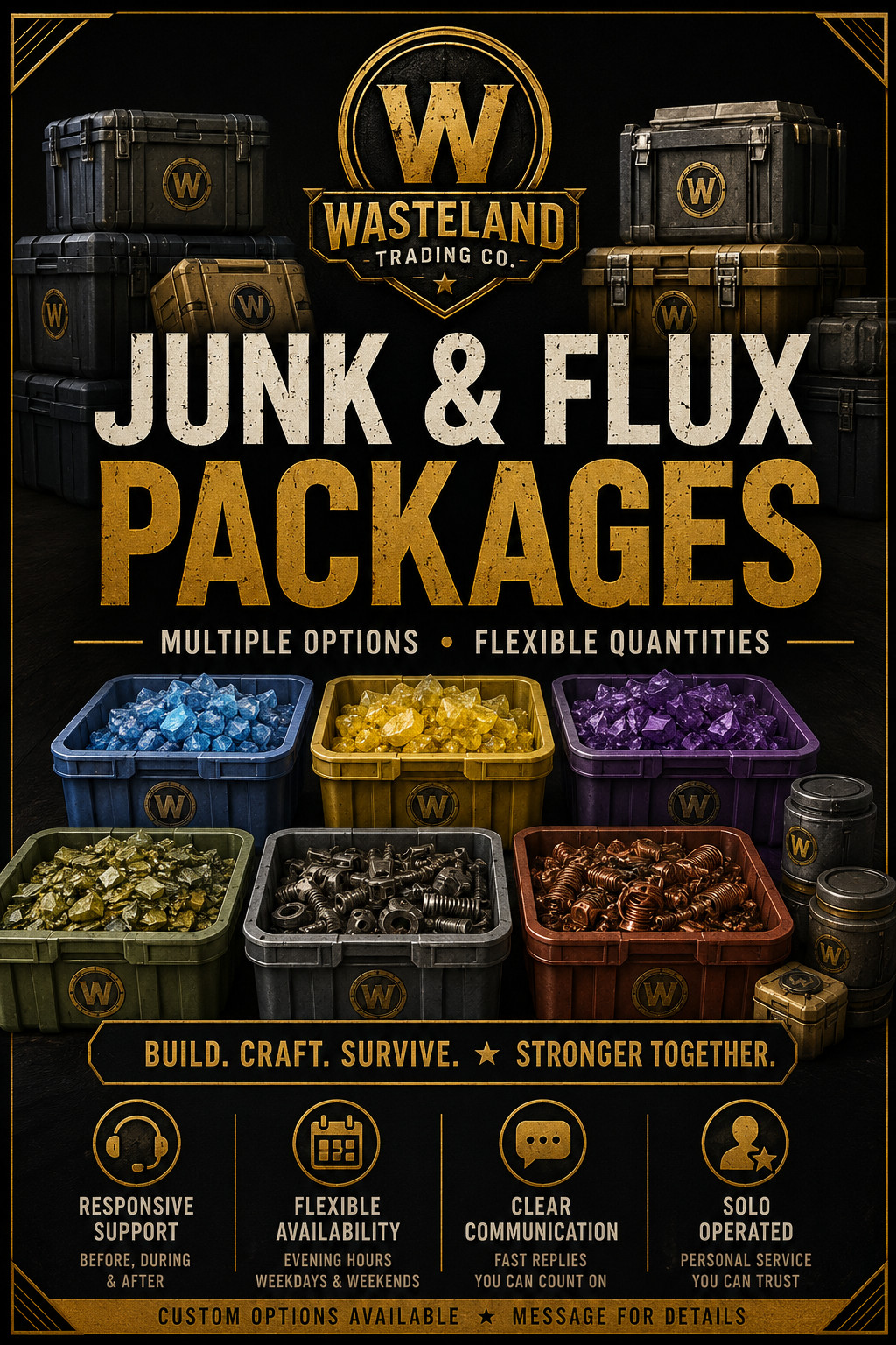 Fallout 76 [PC] Junk & Flux Packages | Multiple Options | Flexible Quantities