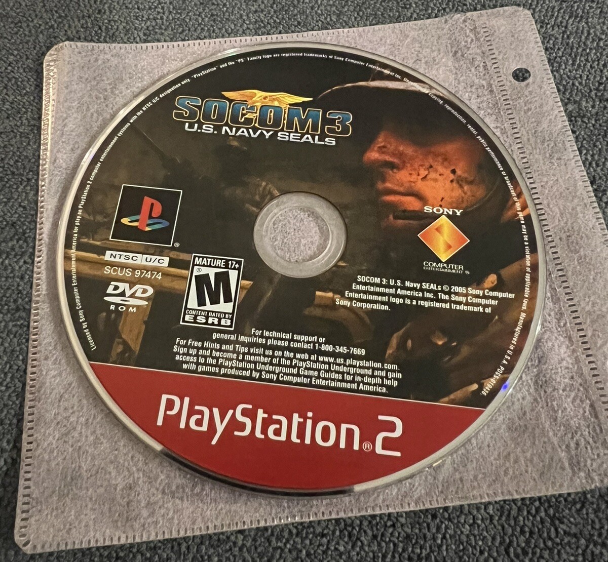 SOCOM 3: U.S. Navy SEALs (Sony PlayStation 2 Greatest Hits) DISC ONLY BRAND NEW!