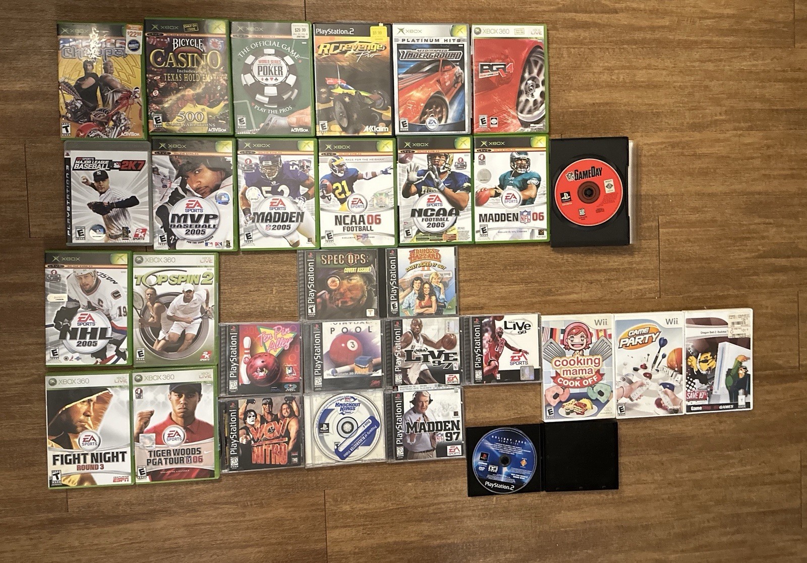 Huge Mixed Sports & Classic Video Game Bundle – Xbox, PS1, PS2, Wii – 30 Titles!