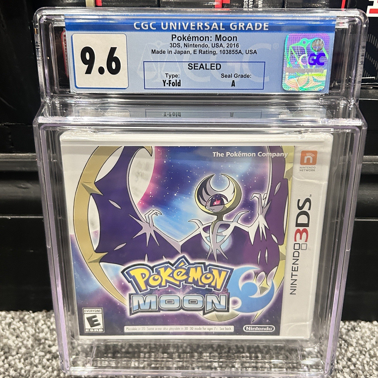 USA VER. Pokémon Ultra Moon Nintendo 3DS CGC Sealed Graded CGC 9.6 A+ 1st Print