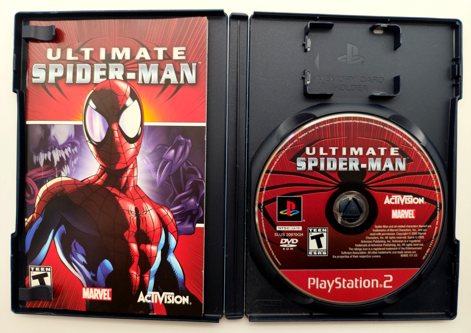 Ultimate Spider-Man (Sony PlayStation 2 PS2, 2005) COMPLETE CIB Tested – Wear