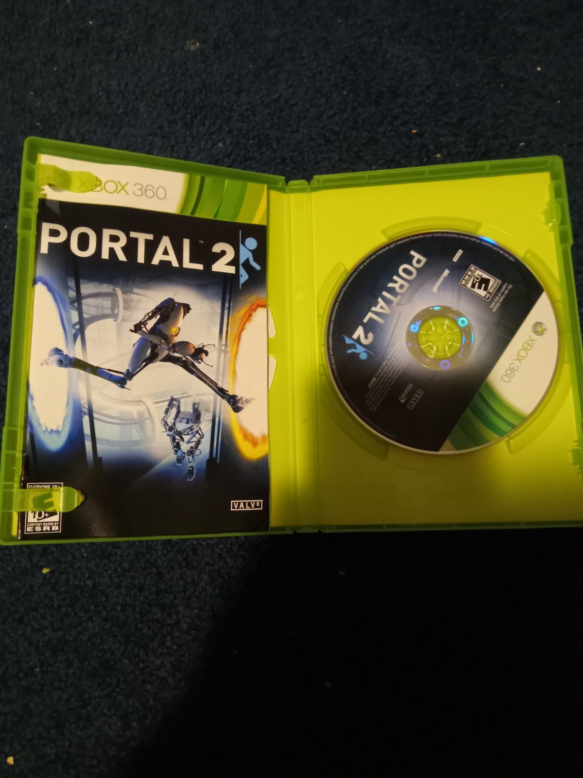 CIB Portal 2 For Xbox 360 (Includes Disc, Game, And Manual; Tested And Works)