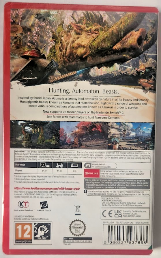 Wild Hearts S Switch 2 Brand New Game (EU 2025 Action/Adventure)