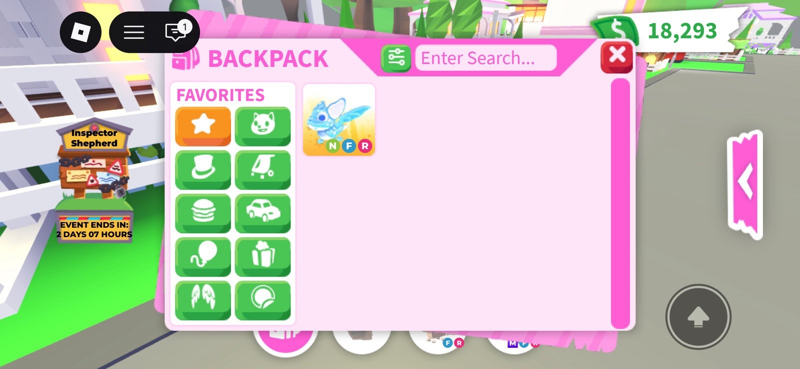 Adopt Me! Favorites Backpack Screenshot Roblox Simulation Game