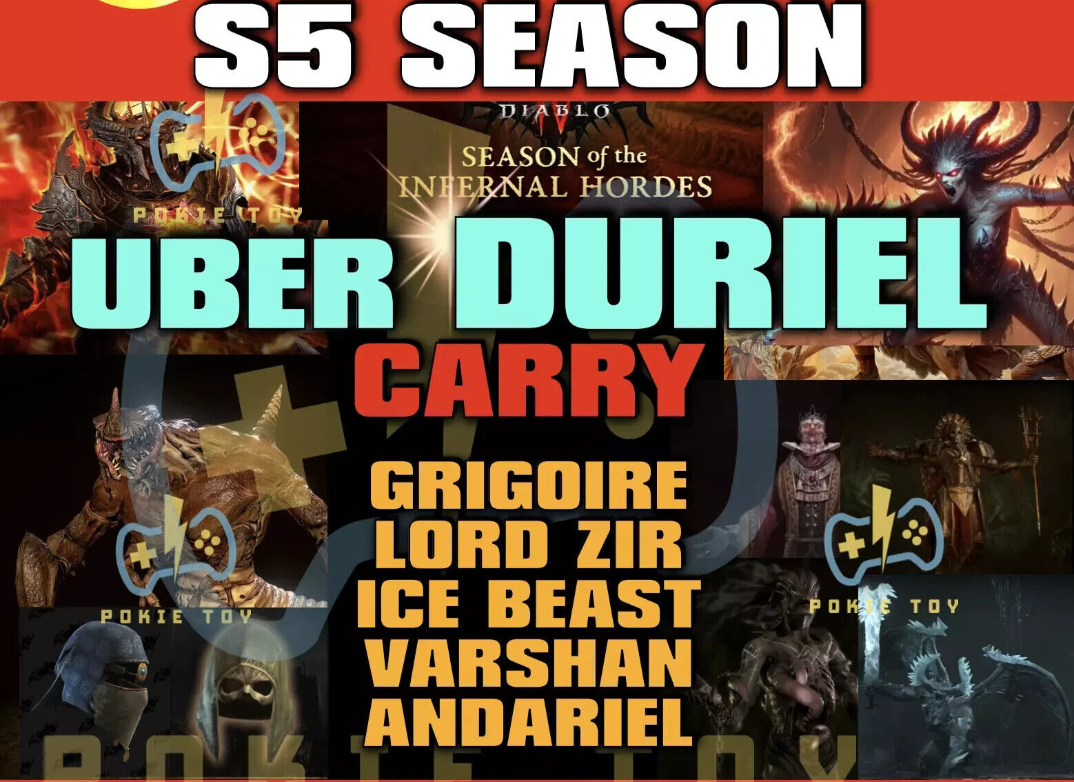 DIABLO 4 SEASON 5✨TORMENTED DURIEL RUN MATS✨STYGIAN STONE POWER LEVEL GOLD