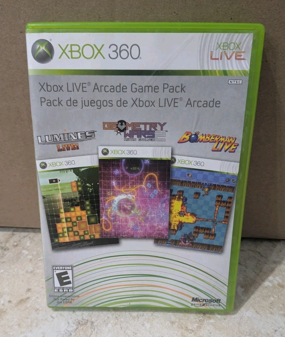 Xbox Live Arcade Game Pack Xbox 360 – No Manual – Tested, Works