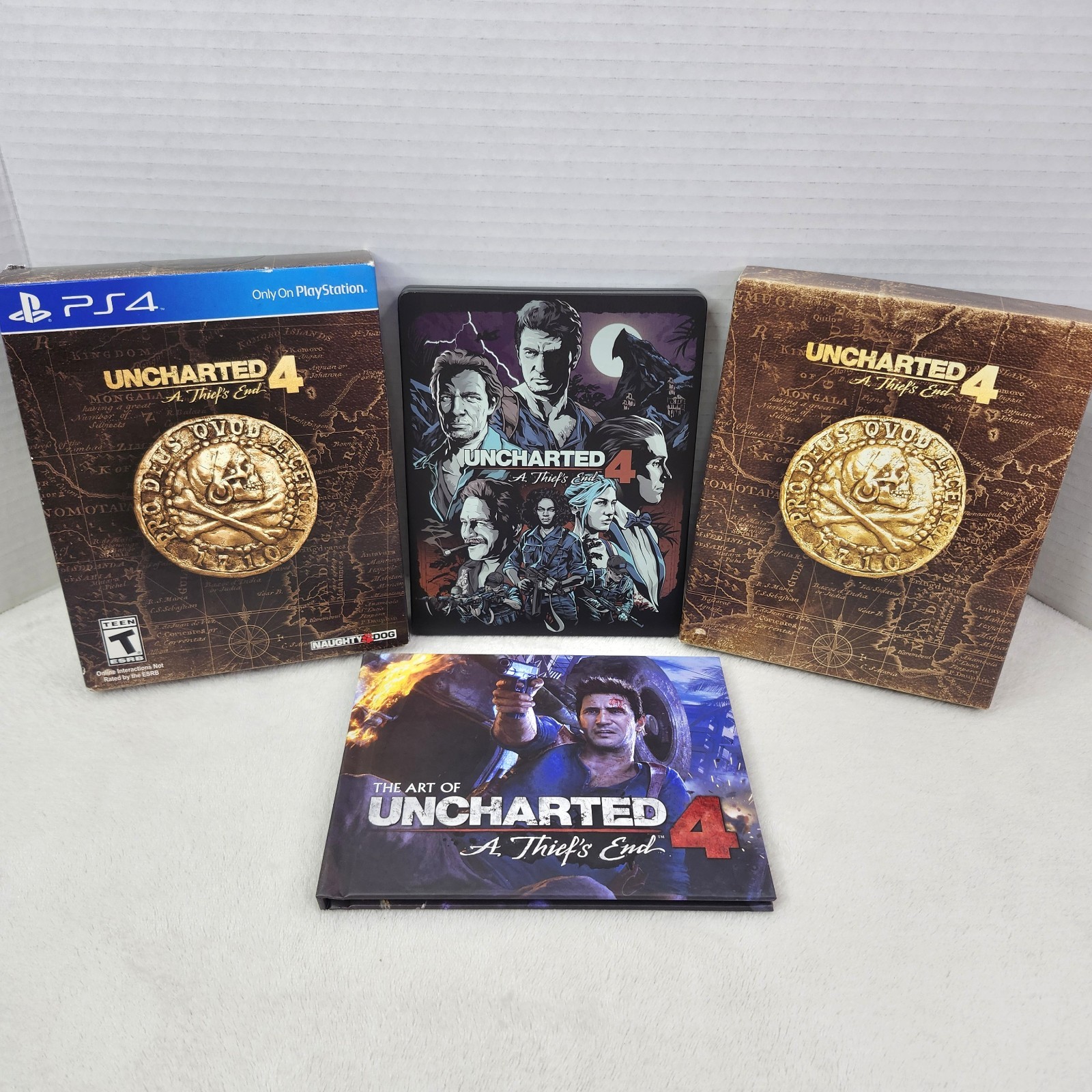 PS4 Uncharted 4 A Thief’s End Special Edition Steelbook Complete CIB Art Book