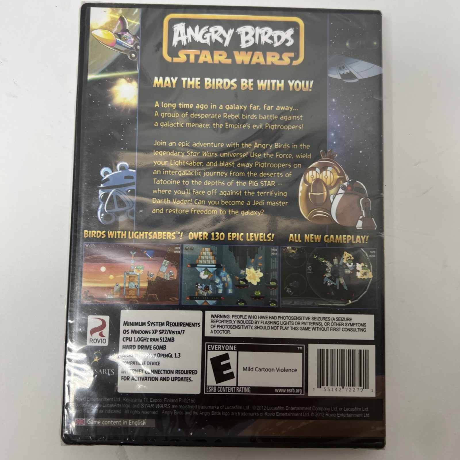 Angry Birds Star Wars (PC-CD, 2012) for Windows XP/Vista/7 NEW SEALED