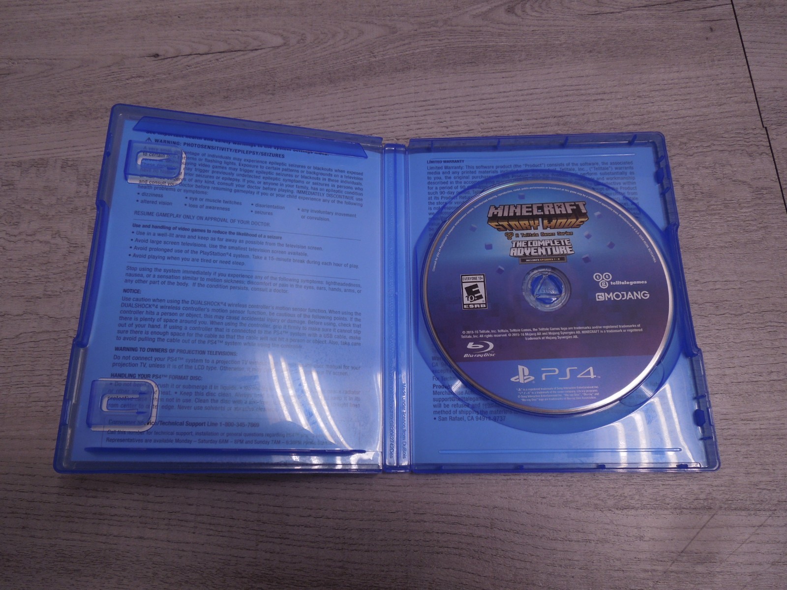 Minecraft: Story Mode Complete Adventure 2016 Sony Playstation 4 PS4 Video Game