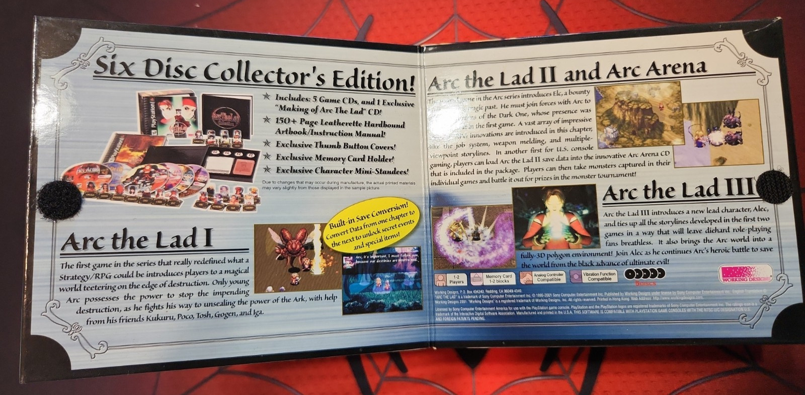 🗡 Arc the Lad Collection (Sony Playstation PS1, 2002) COMPLETE CIB MINT!