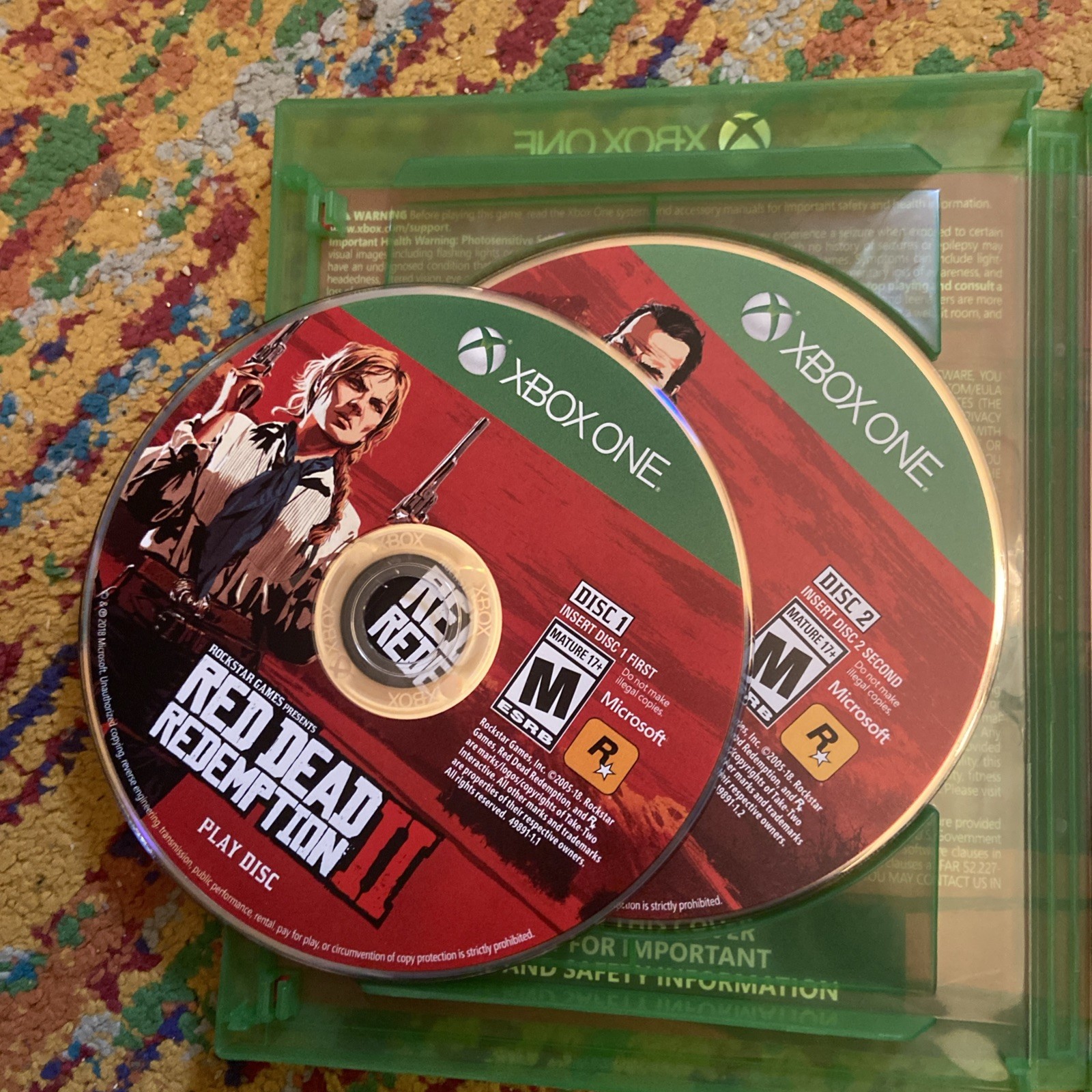 Red Dead Redemption II- XBOX ONE- 2018 CIB Complete w Map Mint Disc