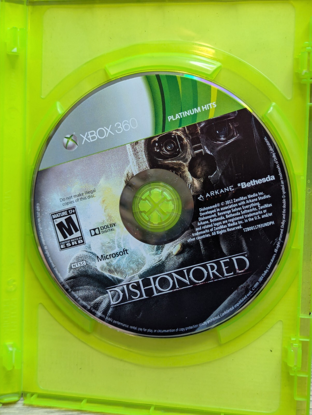 XCOM: Enemy Unknown & Dishonored Platinum Hits Xbox 360 CIB Case Manual Disk