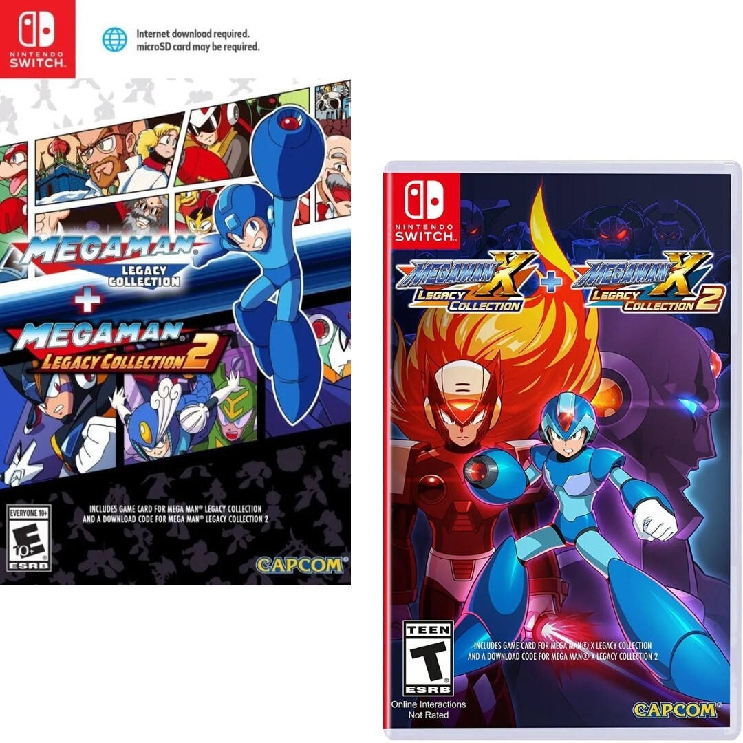 Mega Man & X: Legacy Collection 1 + 2 Switch Brand New Game Bundle
