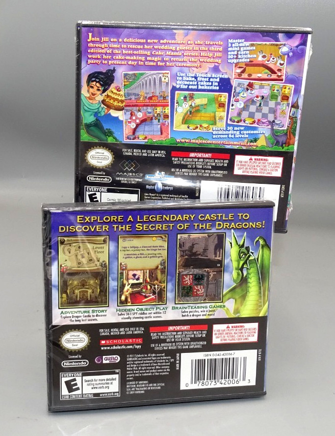 2 PACK Nintendo DS CAKE MANIA 3 + I SPY CASTLE **NEW** LOW PRICE!