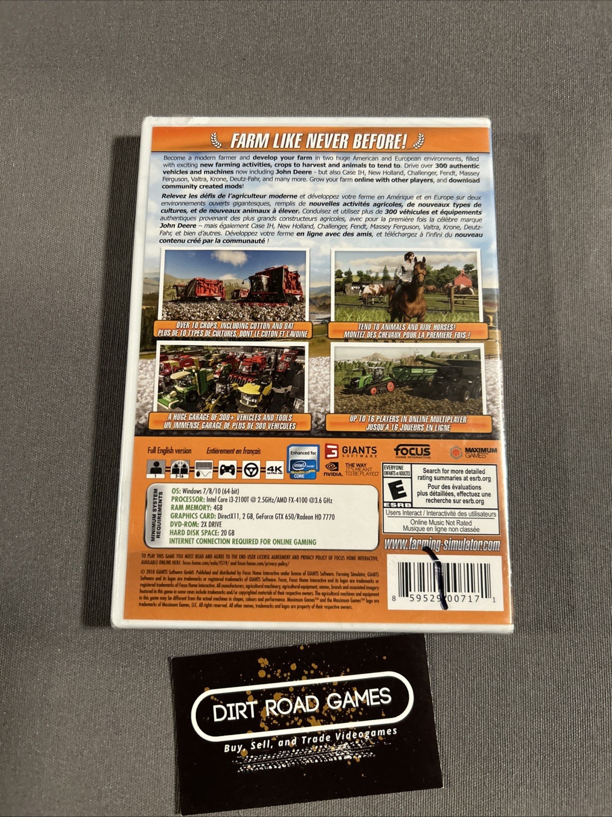 Farming Simulator 19 Windows PC DVD ROM Video GameNEW Sealed