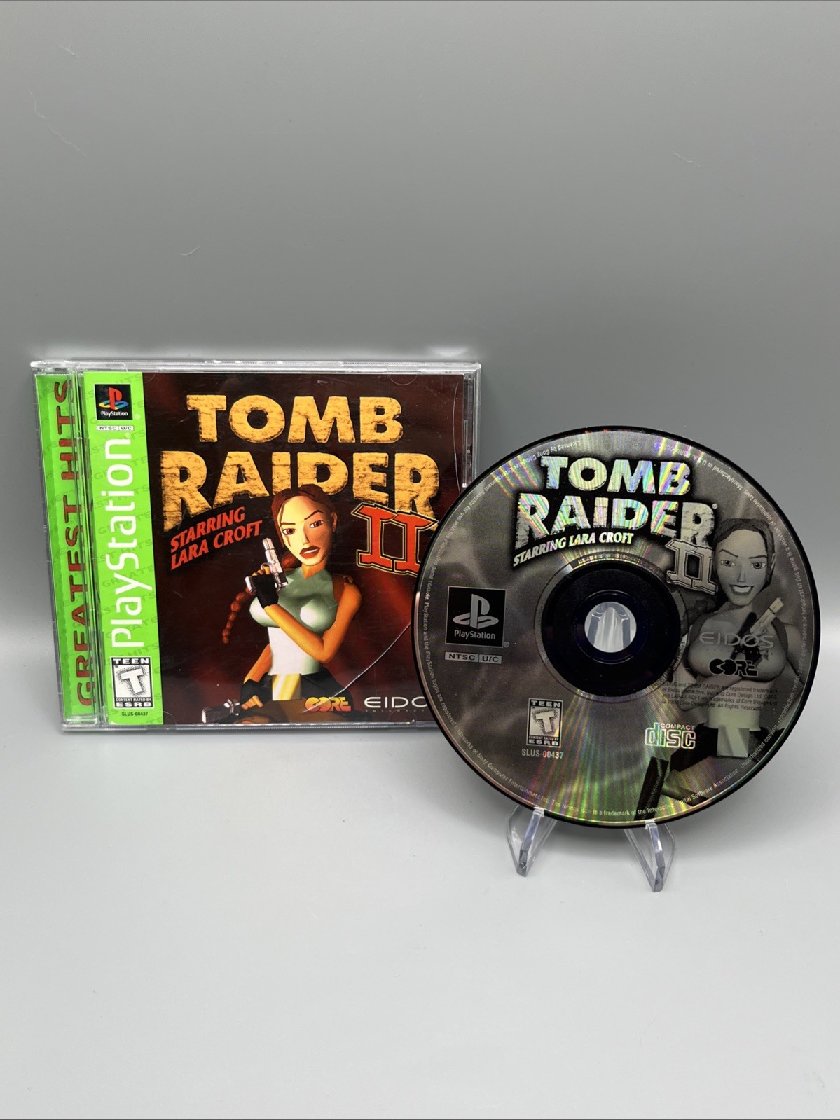 Tomb Raider 2 II (Sony PlayStation 1) Greatest Hits Complete with Manual