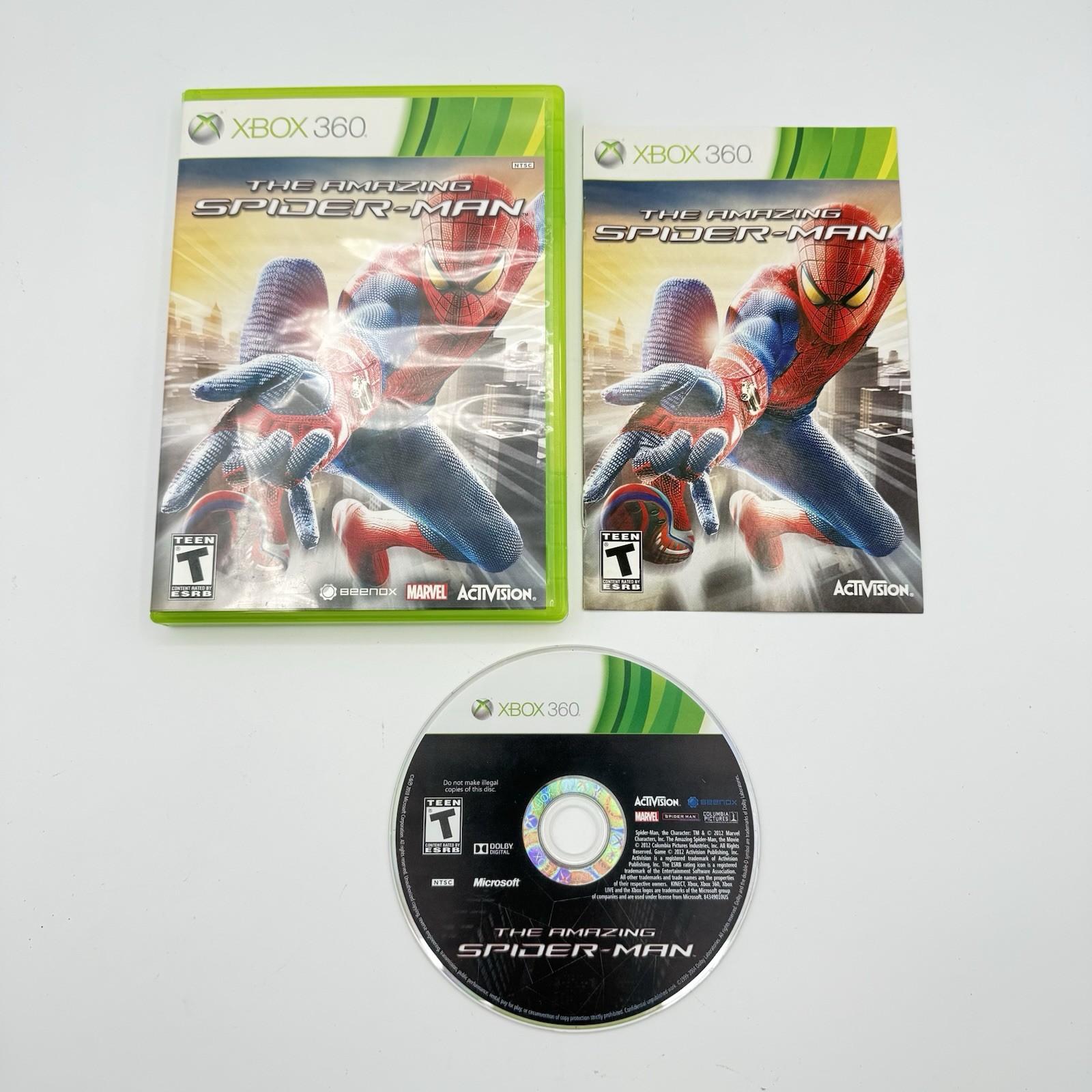 The Amazing Spider-Man (Microsoft Xbox 360, 2012) Complete W/Manual