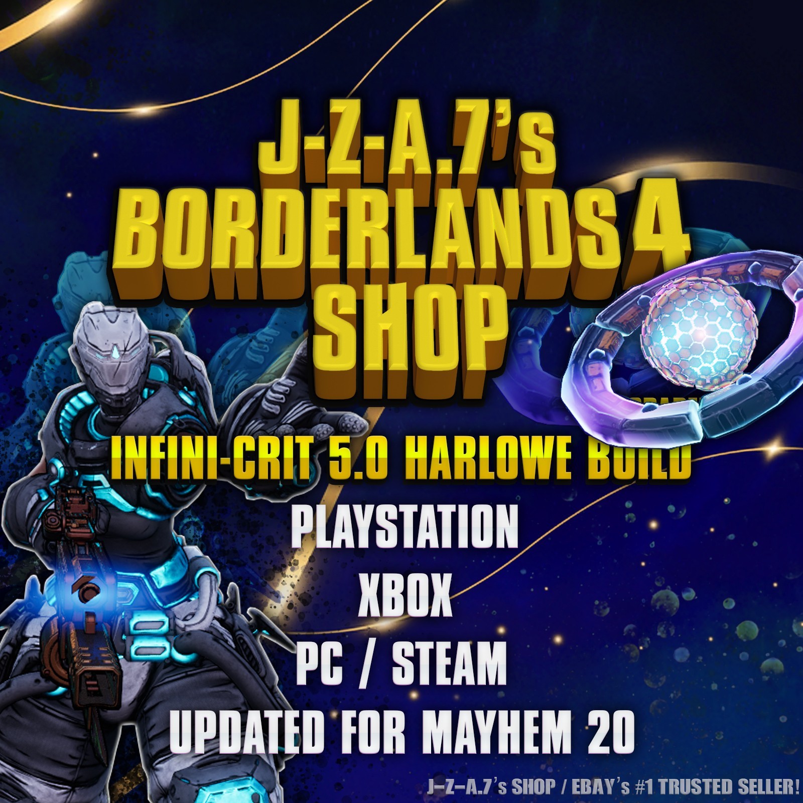 Borderlands 4✨ INFINI-CRIT 5.0 HARLOWE BUILD BEST GUN GEAR BL4 ✅PC-PS-XBOX✨MOXSY