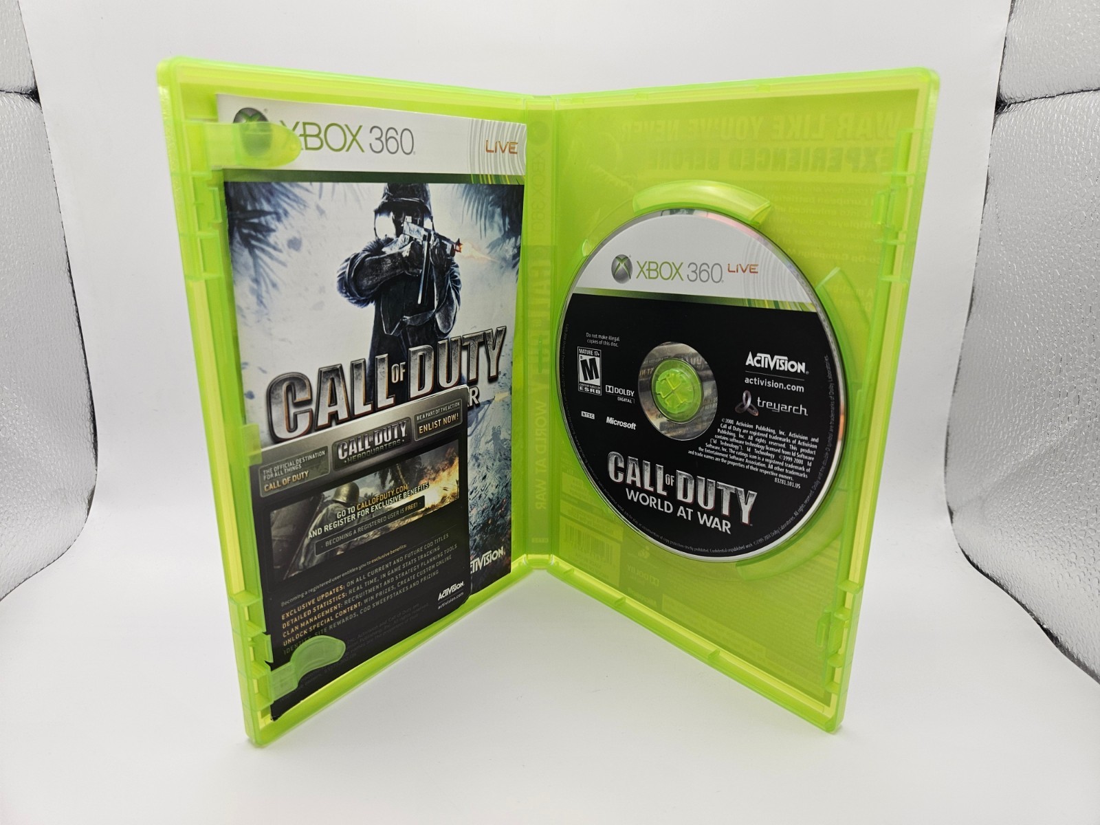 Call of Duty World at War Microsoft Xbox 360 Complete w/ Inserts / CIB / Tested