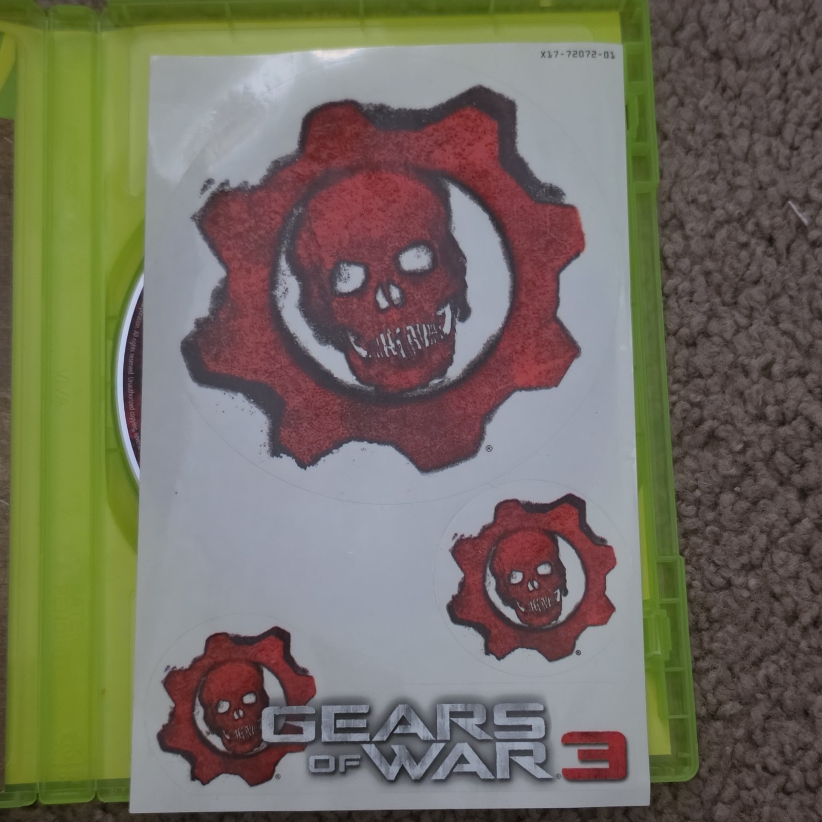 Microsoft Studios Gears of War 3 Xbox 360 2011 M NTSC-U/C Case Manual Inserts