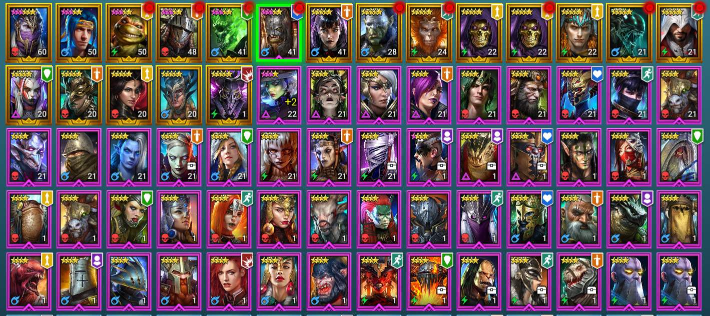 Raid Shadow Legends | Varkos Starter Account : 22 Legendary / 55 Epics