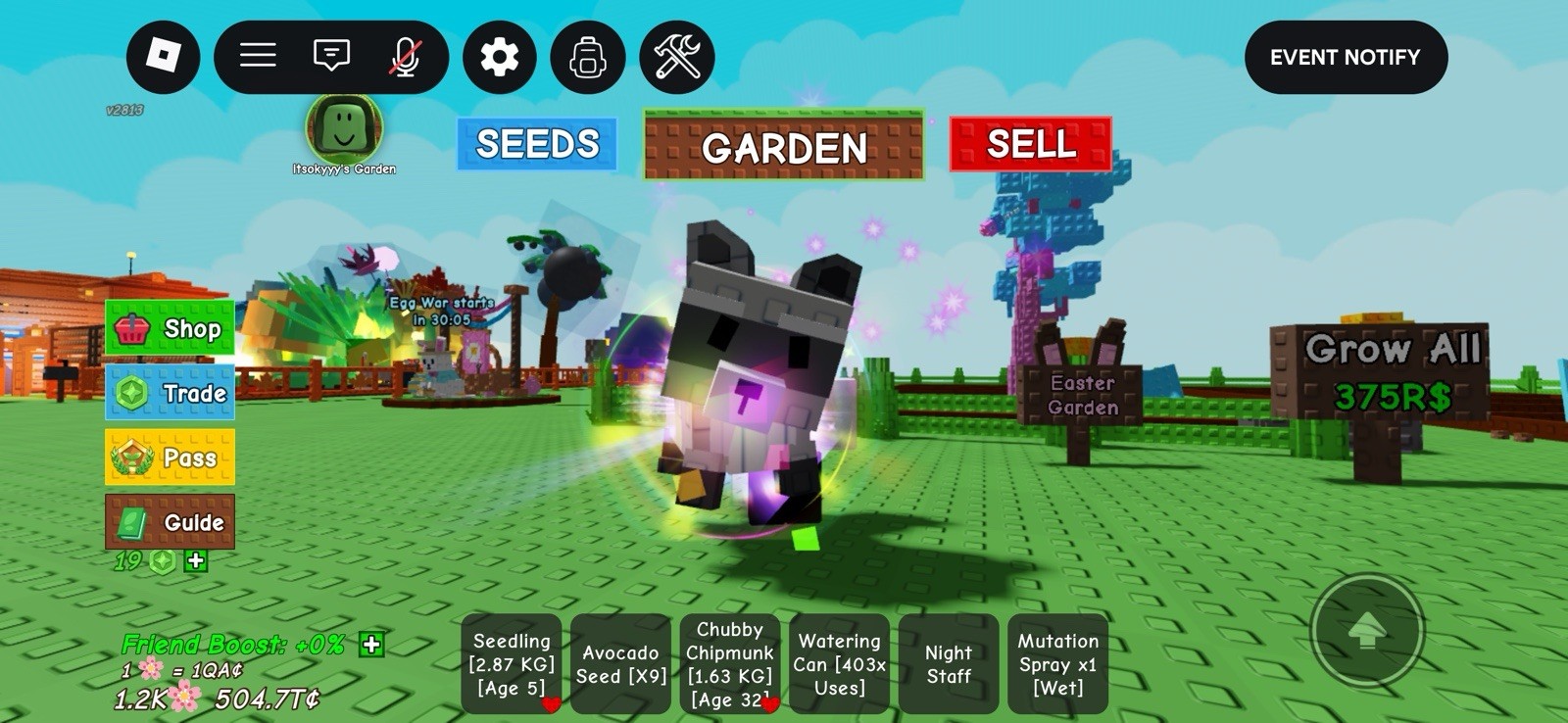 Roblox Garden Simulation Multiplayer Virtual Pet Game PC Region Free
