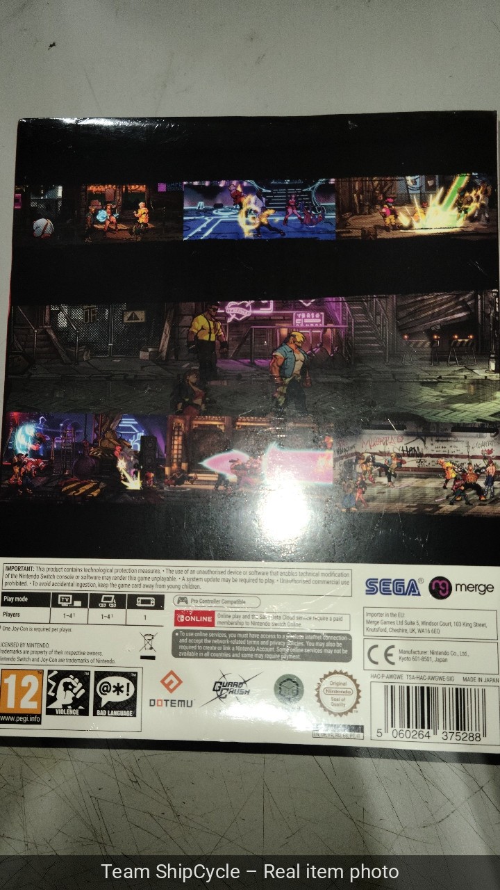 Streets of Rage 4 Signature Edition Nintendo Switch Game Collector Box D G2U