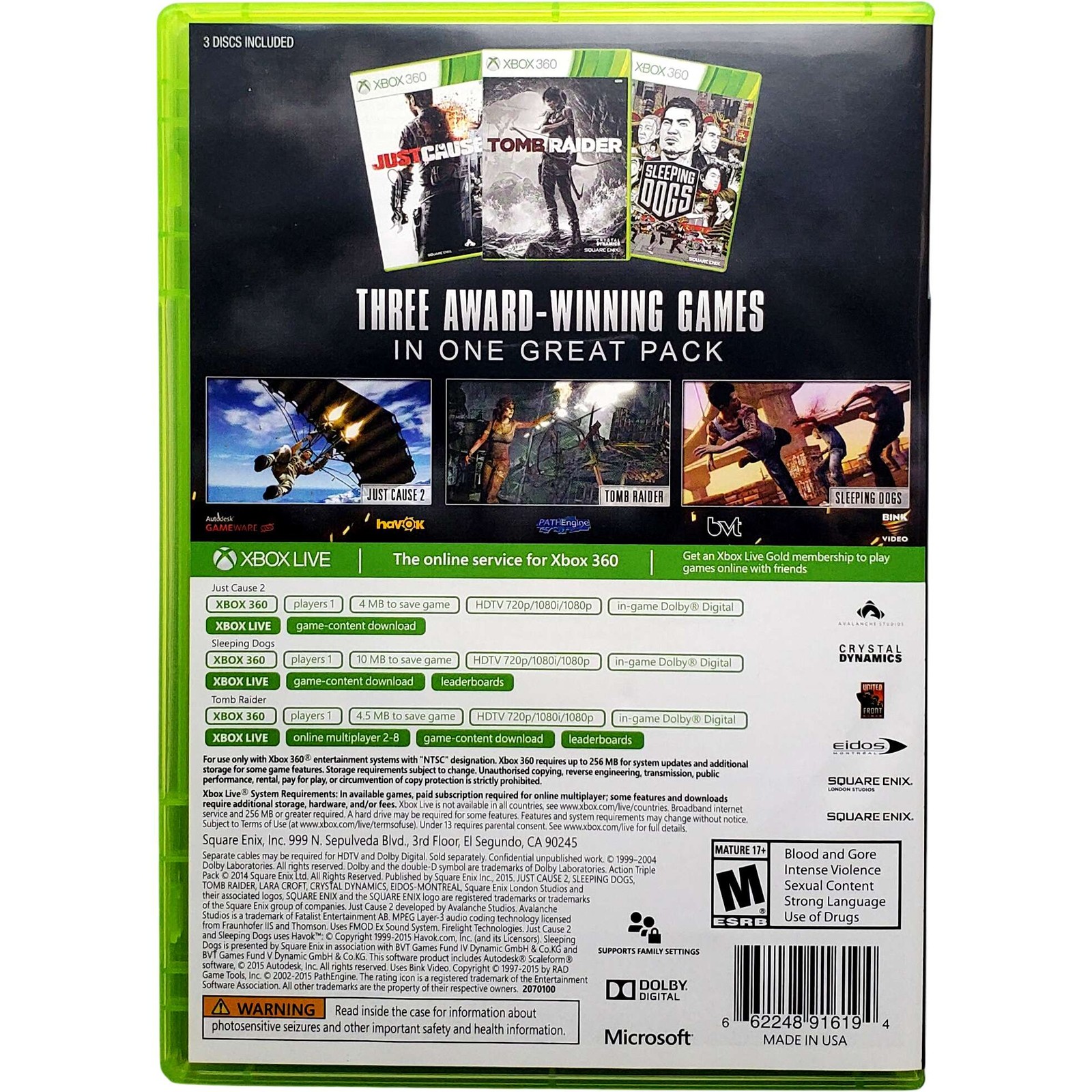 Ultimate Action Triple Pack – Microsoft Xbox 360 Tested 1Y Guarantee