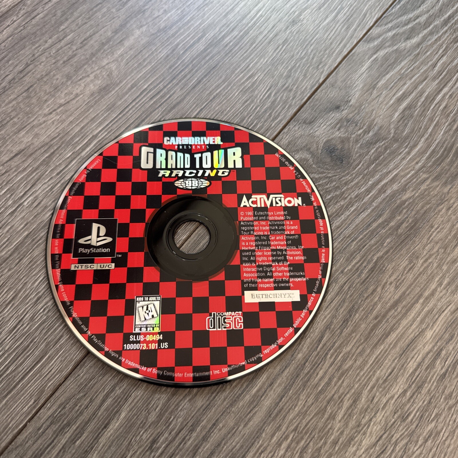 Car and Driver Presents: Grand Tour Racing ’98 ( PlayStation 1, 1997) DISC ONLY