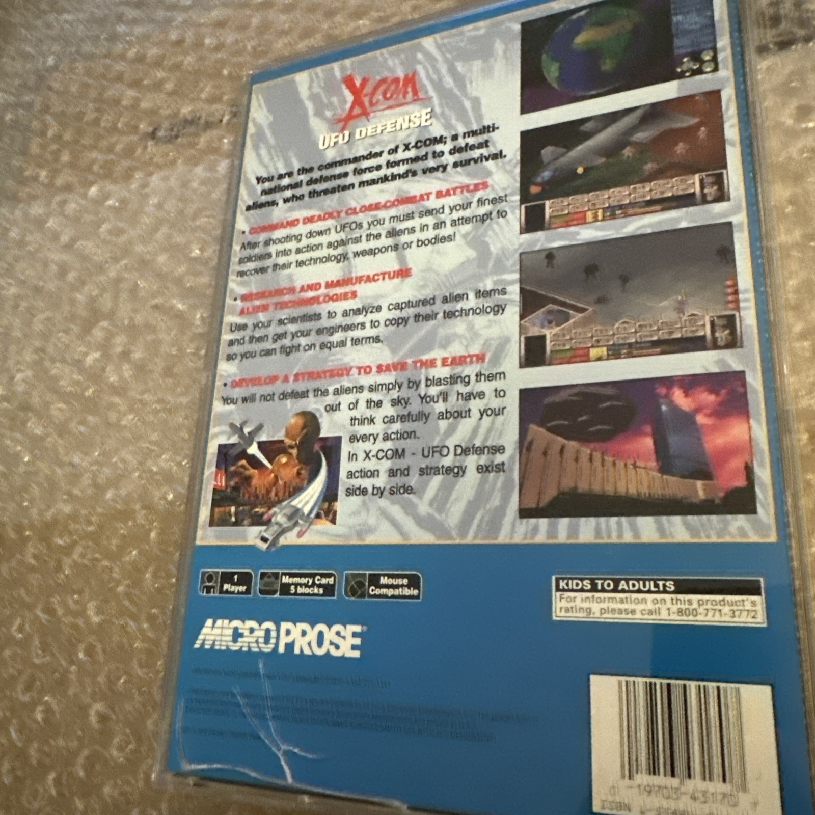 X-COM: UFO Defense PlayStation 1-CIB-w/ Registration Card-VG Cond-Quick Shipping