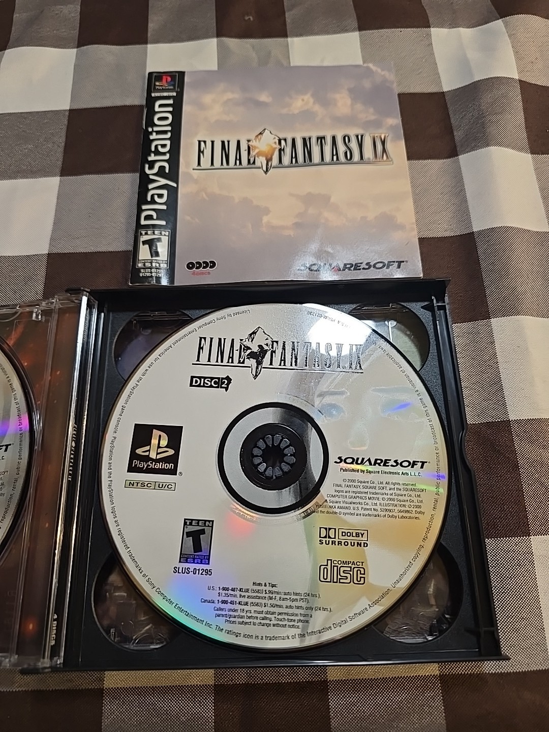 Final Fantasy IX 9 Sony PlayStation 1 Black Label Complete Tested Manual
