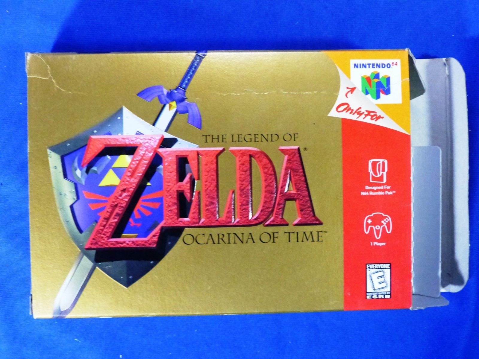 N64 Legend of Zelda Ocarina of Time Complete CIB Box stored since purchased