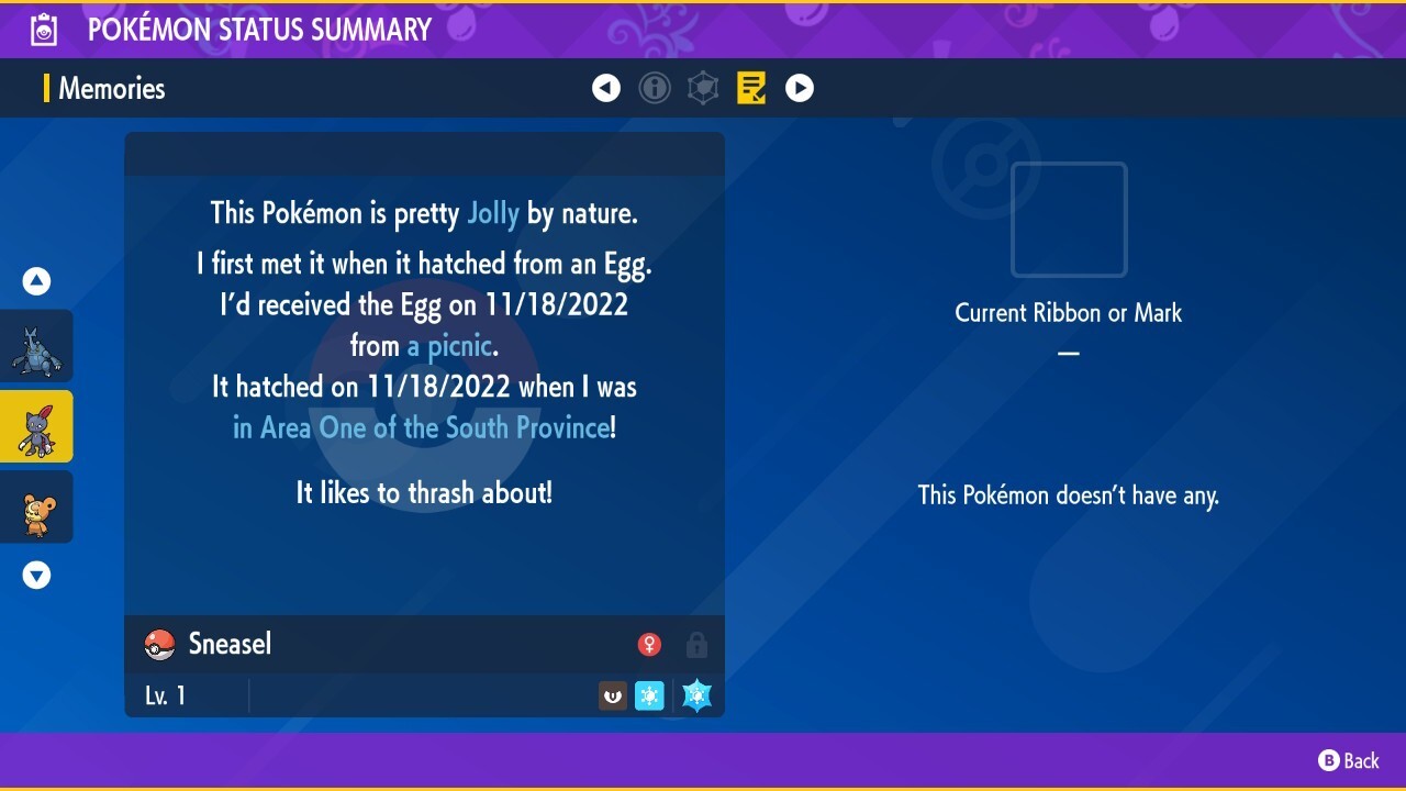 MALE Johto Sneasel XXXL Shiny Egg 6IV Jumbo Johtonian Pokemon Scarlet Violet