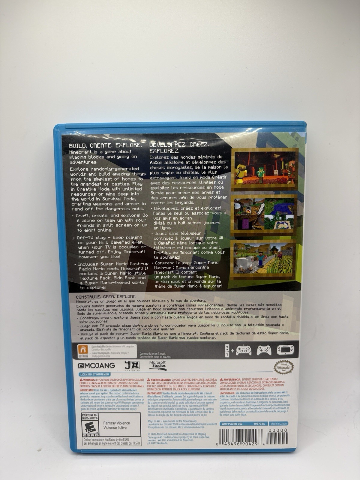 Minecraft: Wii U Edition (Nintendo Wii U, 2016) Complete CIB with Manual