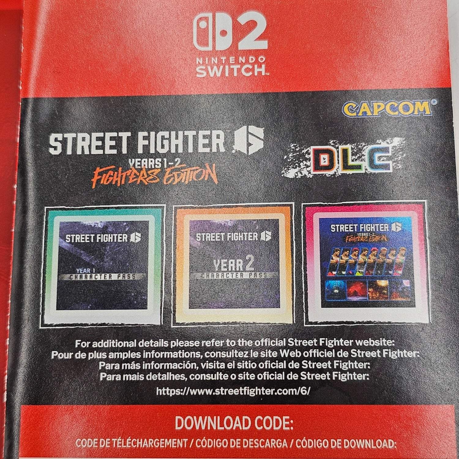Street Fighter 6: Years 1-2 Fighters Edition (Nintendo Switch 2, 2025)