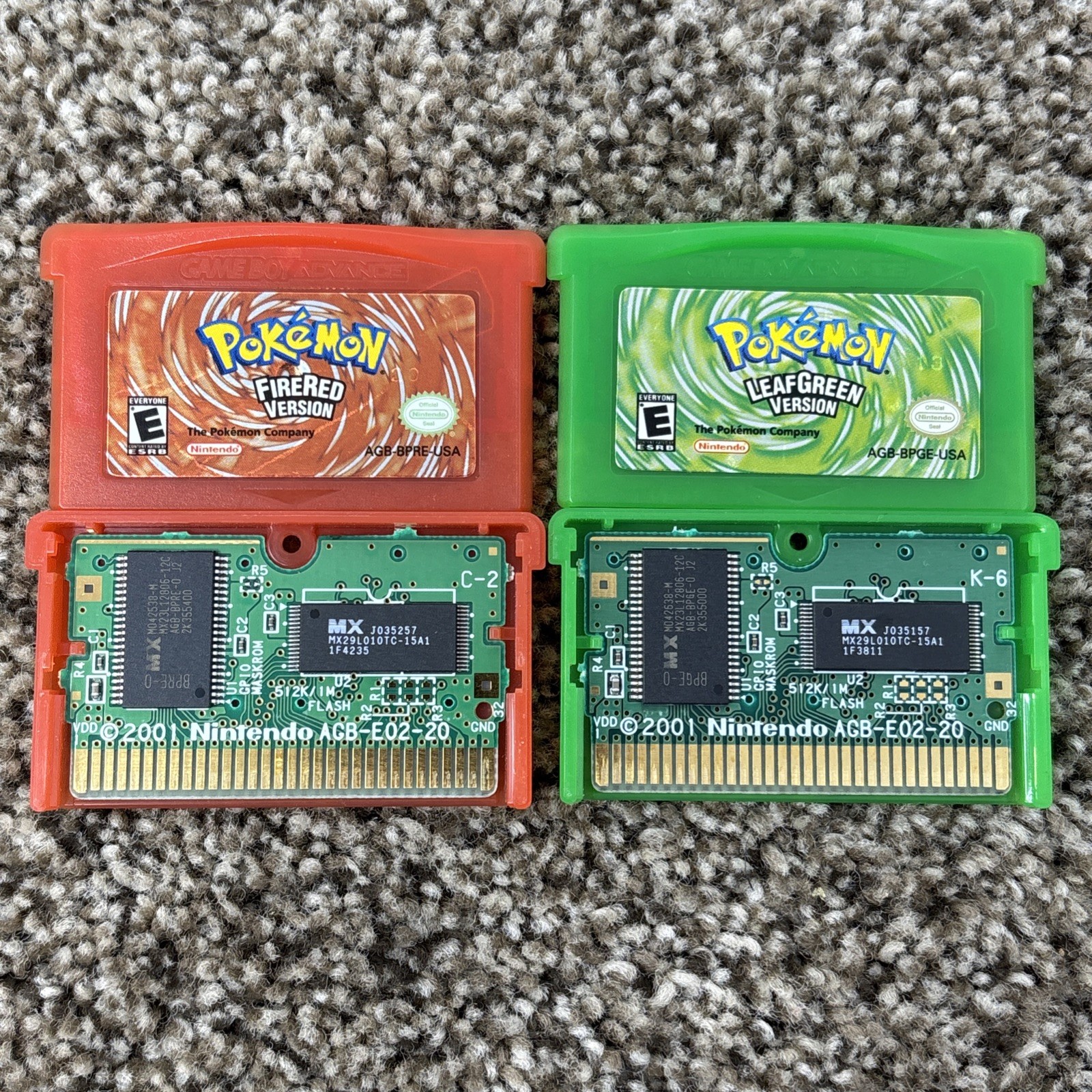 Pokemon Fire Red And Leafgreen Game Lot Nintendo Game Boy Advance GBA Authentic